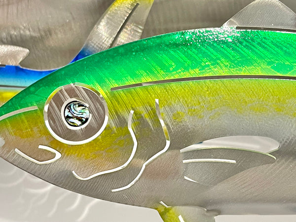 7 kingfish airbrushed  “Blue & Green”